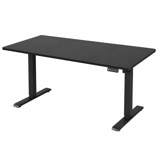 Devoko Scrivania Regolabile 150x60cm, Compatta e Versatile per Ufficio e Gaming, Nero
