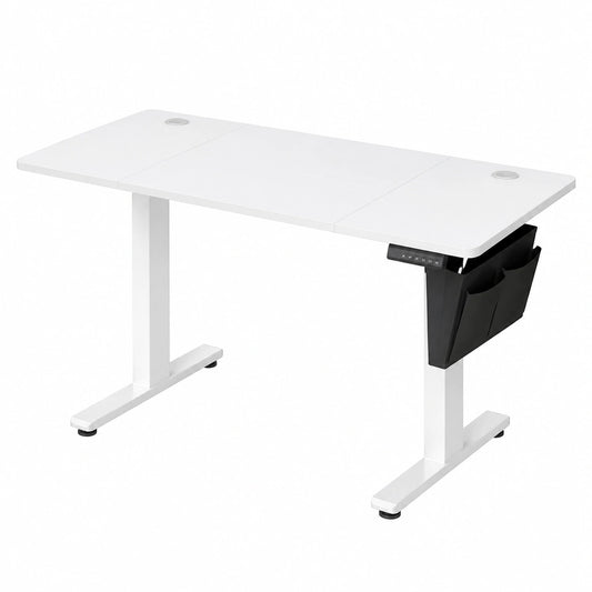 Scrivania Elettrica Regolabile con Memoria a 4 Livelli e USB-C, 120x60 cm, Bianca