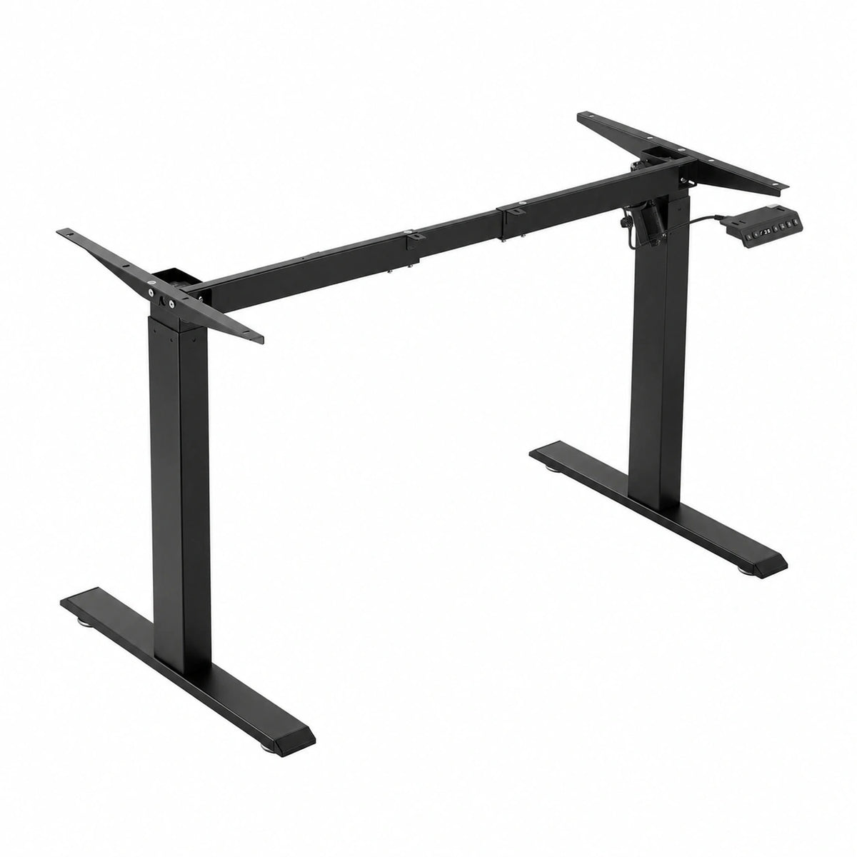 VEVOR Struttura Elettrica Regolabile per Scrivania, Altezza 70-117 cm, Lunghezza 95-158 cm, Base per Ufficio e Casa, Colore Nero