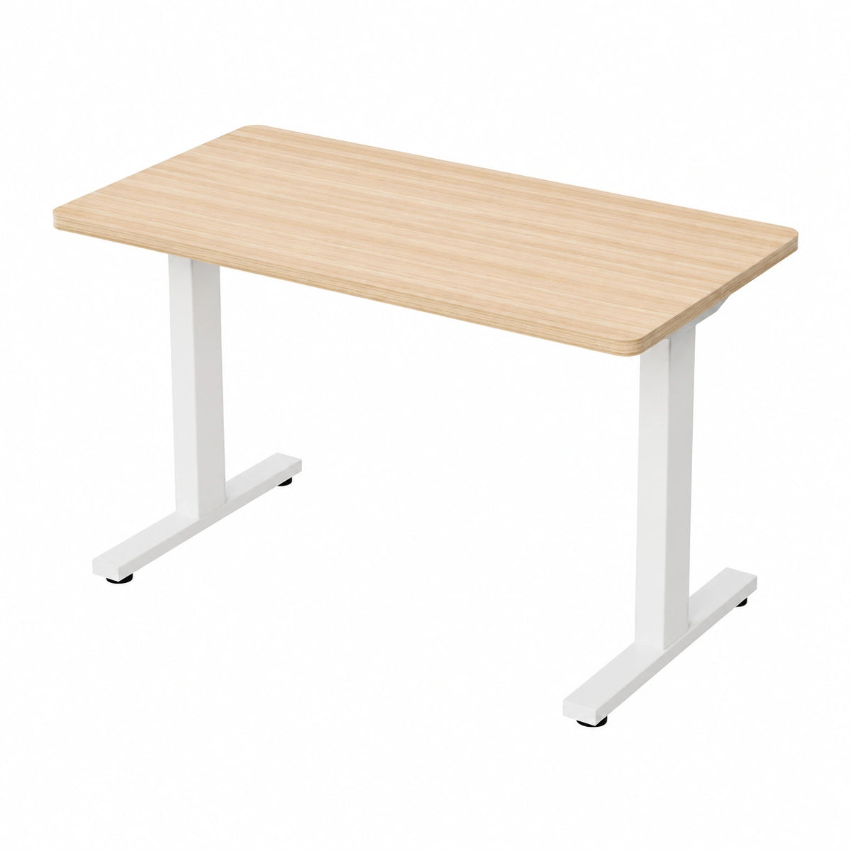 Scrivania Elettrica Regolabile HUANUO 80x48cm, Altezza Variabile, per Casa e Ufficio, Noce Chiaro