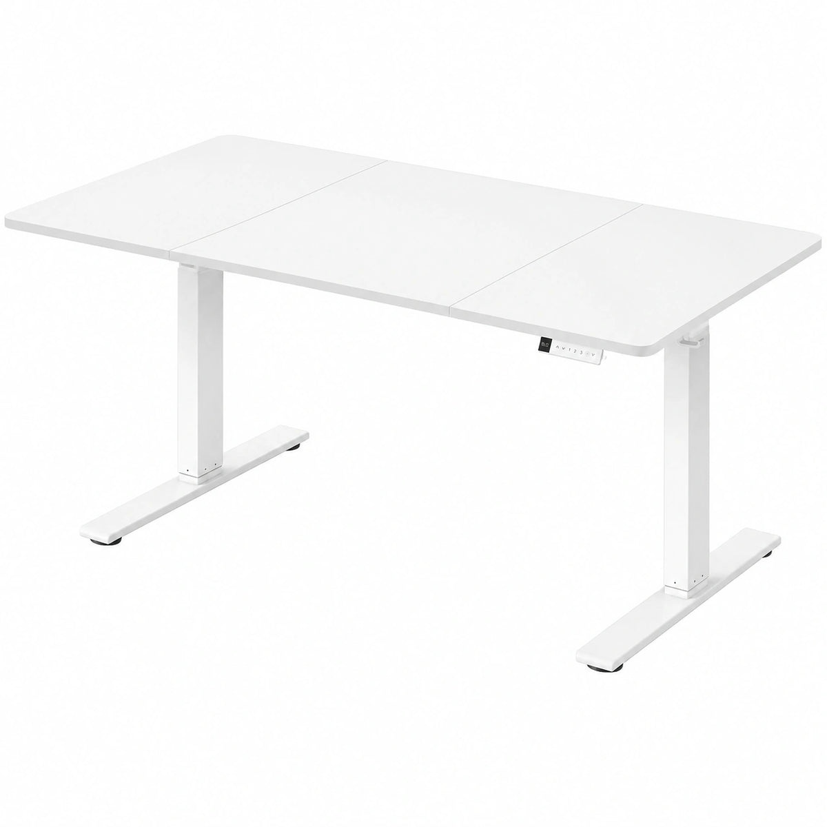 Scrivania Ergonomica Regolabile con Porta USB-C e Mensola Integrata, 160x80 cm, Bianco Opaco