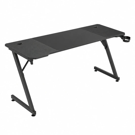 Scrivania da Gaming Ergonomica 160x60 cm in Fibra di Carbonio con Accessori