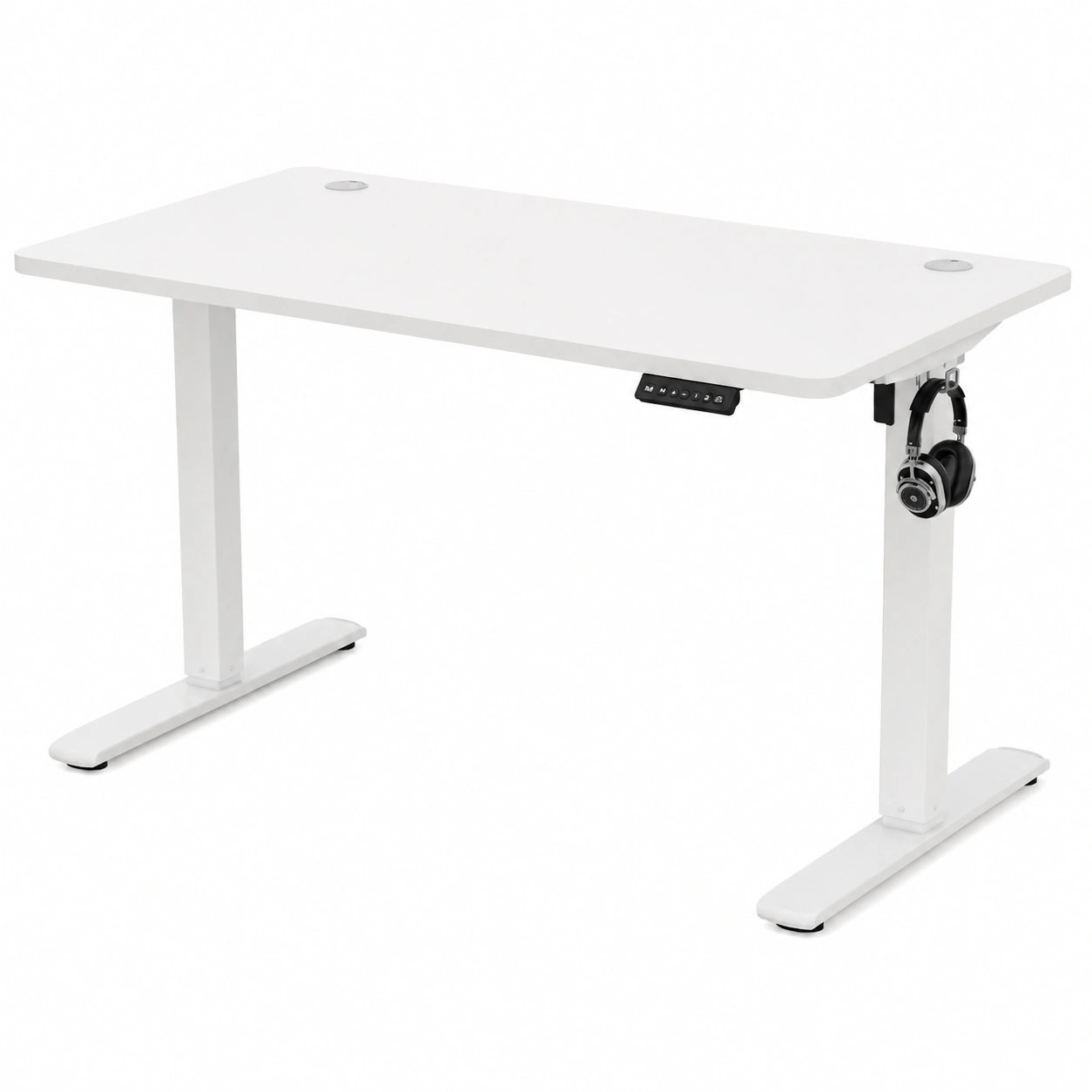 Scrivania Elettrica Regolabile con Memoria e USB, 160x70cm, Anti-Collisione, Bianca