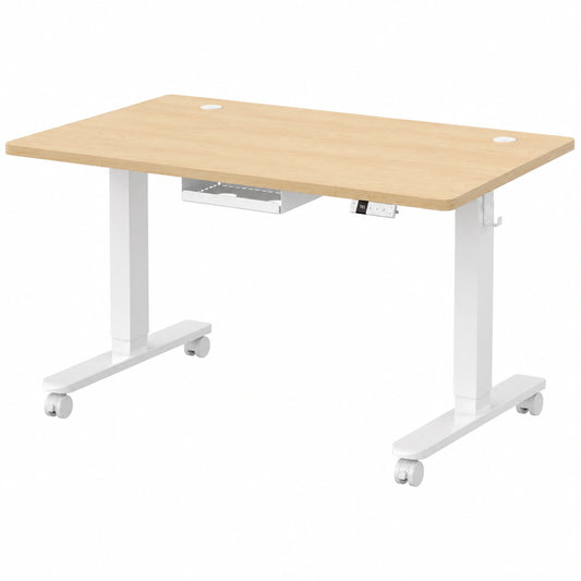Scrivania Elettrica Regolabile con USB-C e Gestione Cavi, 120x80 cm
